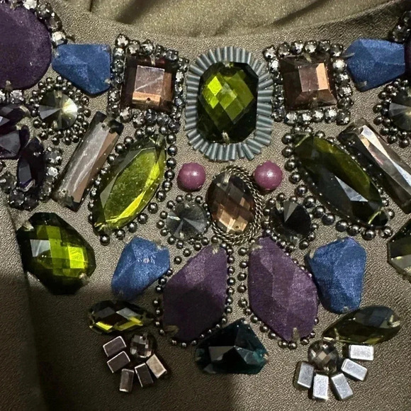 Boden Limited Edition Jeweled Bell Short Sleeve Formal Blouse Top Size 2 US - Picture 5 of 10